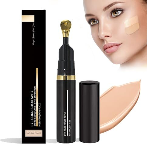 Luminous Under Eye Corrector SPF 41 - Anti-Aging Concealer and Tinted Cream With Hydrating Serum, Peach Undertone for Dark Circles (10ML, NATURAL)