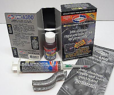 P4KD9S Aluminum Copper Brass Soft Solder & Flux Kit Uni 4300 Uniweld