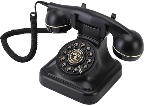 Elprico Audio Guest Book Wedding Phone,Audio Guestbook Phone Vintage Style Audio Message Voicemail for Graduation Retirement Party Birthdays Shower Special Occasions,32G Micro Storage (Black)