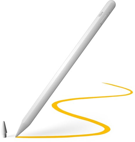 HDEW Flow Stylus Pen for iPad 2018–2025, Tilt Sensitivity Pencil USB C and Magnetic Charging Pen, Pixel Precision Stylus Pens for Touch Screens with Palm Rejection Compatible with iPad