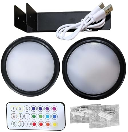 Quorvex Lámparas Para Cuadros,2 Unidades Lámpara Para Posters Con Carga USB - Luces De Pared Magnéticas Inalámbricas Regulables Con 3 Colores Para Sala Dormitorio Pasillo Cocina Galería Arte