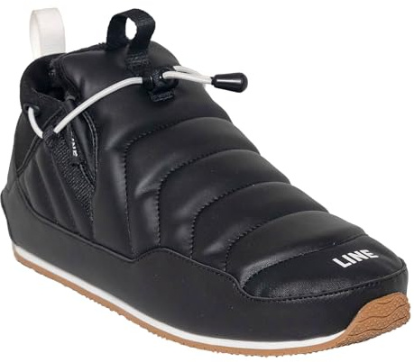 LINE Unisex Adult BOOTIE 1.0 - Lightweight Water-Resistant Winter Apres-Ski Boots with Collapsible Heel & Cinch Pull Closure, Black, Medium