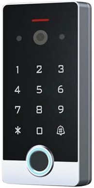HIJYMNZPQ Videocitofono 1080P for di Controllo Accessi Domestico, Tastiera Accesso con Impronta Digitale Wi-Fi, Apriporta E Citofono Senza Monitor Installazione in Un Attimo(VF3)