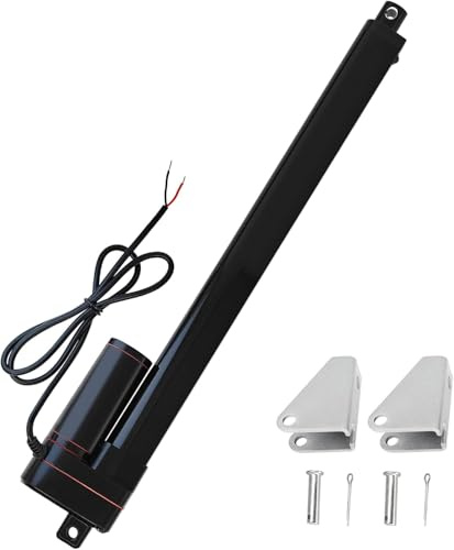Jvnvlki 350 mm höghastighetslinjär ställdon 12 V 400 N, IP65 vattentät, 34 mm/s lyfthastighet, med monteringsfästen för industriell automatisering