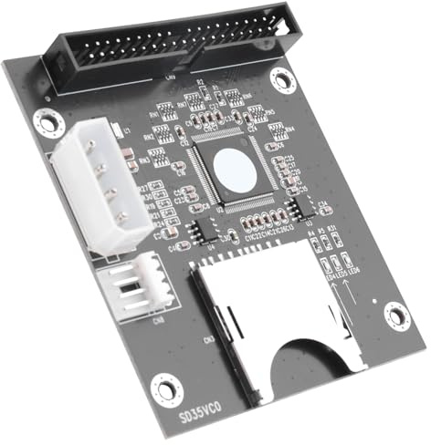 Ujjdwiurgh Tarjeta SD SDHC SDXC MMC a adaptador macho IDE de 40 pines de 3.5 pulgadas