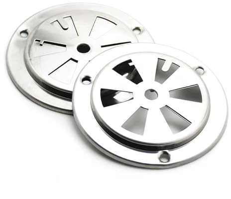 Xiciki 2 griglie di ventilazione richiudibili, 94 mm, rosette per ventilazione, apertura di ventilazione, ventilatori rotondi, chiudibili per forno, armadietto di essiccazione, casetta degli attrezzi