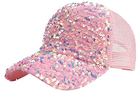 Rot Basecap Herren Mit Pailletten Unisex Metallic Glänzend Baseballkappe Für Damen Und Herren Glitzernd Kappe Disco Outfit Fasching Party Basecap Hip-Top 70er 80er Partyhut Für Strand Reisen Lila Gelb