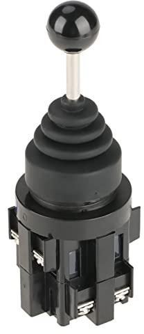 BAOFUYA Interruptor de Palanca de Mando momentáneo: Interruptor de Retorno por Resorte de 4 Posiciones con Cubierta de Goma Impermeable para Circuitos de Control Industrial