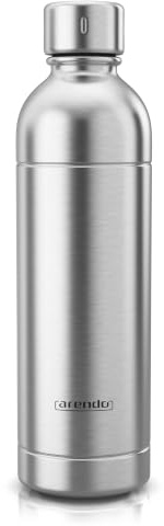 Arendo - Wassersprudler 1000 ml Wasserflasche BPA frei – Edelstahl – Ersatz - kein Plastik - Soda Maker Sodastream