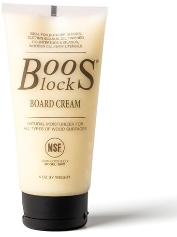 Boos Block Board Cream (5 oz) - Chopping Board Wax - Cutting Board Wax - Food Grade Beeswax - Care & Maintain