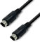 Waytex 22330 MDIN4-Cable de S-Video a RCA, Macho/Macho, 3 m, Color Negro