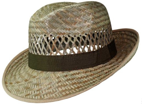 Einfacher Strohhut in Bogartform , Kopfgröße:63