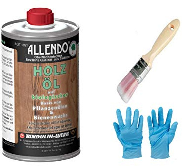 Holz-Schutz-Öl innen Antik-Wachs-Öl-Kombination und Natur-Harzlösungen inkl.1 Pinsel zum Auftragen von E-Com24 (500 ml)