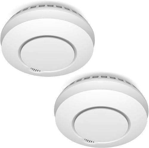 ELRO FZ5002R 2-Pack Connectable Smoke Detectors, White, 2