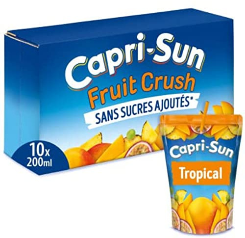 Capri-Sun Capri-Sun Fruit Crush Tropical 10x20CL Poches - Les 10 mini poches de 20cl