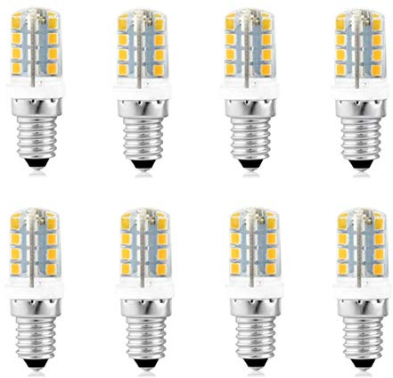 E14 LED Light Bulbs 3W(Equivalent 25W Halogen Bulb Replacement) Silicone Warm White 3000K LED Corn Bulbs,E14 Candelabra Base,32 LED 2835SMD,AC110-120V,Pack of 8