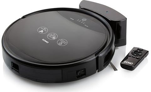 DOMO DO7293S - Robot Aspirador con Mando a Distancia, Color Negro