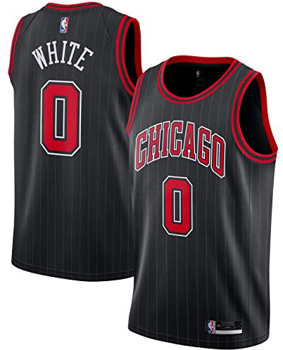 Outerstuff Chicago Bulls White #0 Youth 8-20 Black Statement Edition Swingman Trikot, Schwarz, L