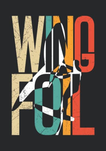Notizbuch A5 dotted, gepunktet, punktiert mit Softcover Design: Wing Foil Wing Surfer Wing Foiler: 120 dotted (Punktgitter) DIN A5 Seiten