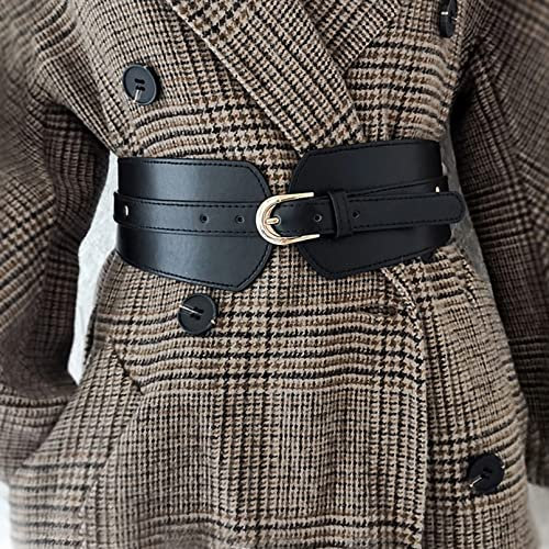 AABDTYYD Cinturón Ancho Elástico para Mujer con Hebilla de Metal para Vestido, Camisa, Sudadera