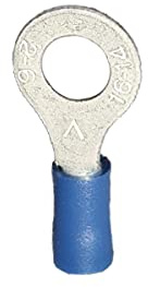 WeltiesSmartTools - 20 capicorda ad anello isolati M3,5, colore blu, connettori isolati, connettori a schiaccio isolati parzialmente, per cavi da 1,5-2,5 mm², per auto e apparecchi elettrici