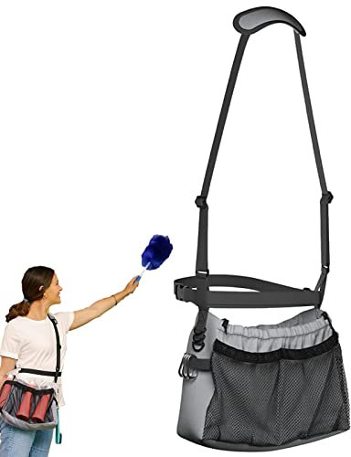 Bexdug 2 Pcs Reinigungs-Utility-Gürtel, Gürteltasche für Gartengeräte, Gürteltasche für Gartengeräte, Damen-Werkzeuggürtel mit Taschen, verstellbarem Hüftgurt und Schultergurten