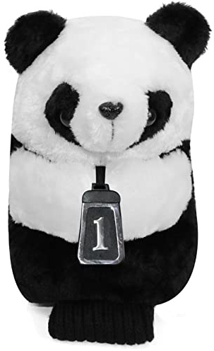 LeFeng – Housses de tête de golf en forme d'animal pour conducteur et bois de parcours, protection de club de golf mignonne et douce (conducteur de panda)