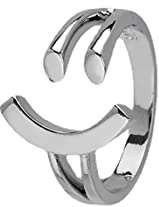 MAYIYAHO Silber Farbe Retro Stil Smiley Ringe für Frauen Männer Öffnung Einstellbarer Zeigefinger RingStraße Hip-Hop Schmuck