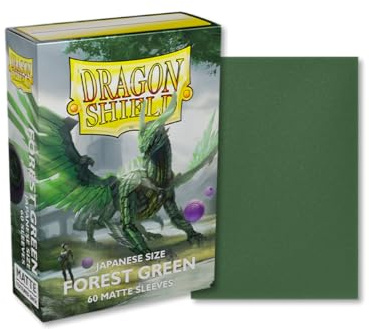 Dragon Shield Japanese Size Matte Sleeves - Forest Green (60 Sleeves)