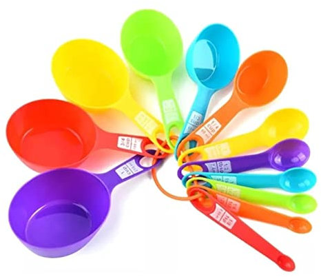 Lot De 12 Cuillères à Soupe De Tasses à Mesurer,Cuillères à Mesurer Empilables, Ensemble De Cuillères à Soupe Précises, Cuillère à Mesurer Graduée En Plastique PP Pour Cuisine De Pâtisserie