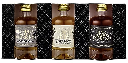 Wajos 3er Set Master Blend Edition (3x40ml) – Geschenkset für Frauen und Männer, Probierset mit Whiskey, Rum und Grappa