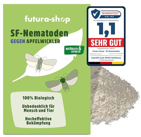 SF Nematoden gegen Apfelwickler 100% biologische und giftfreie Bekämpfung 10 Mio. für 3 Hochstamm oder 10 Spalierbäume | Nützlinge zur Bekämpfung von Apfel wicklern