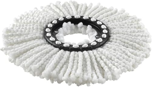 Best House Mop Head Replacement for 360° Rotating Round Spin Magic Mop - Long Lasting Microfibre for Cleaning Floors (Pack of 3)