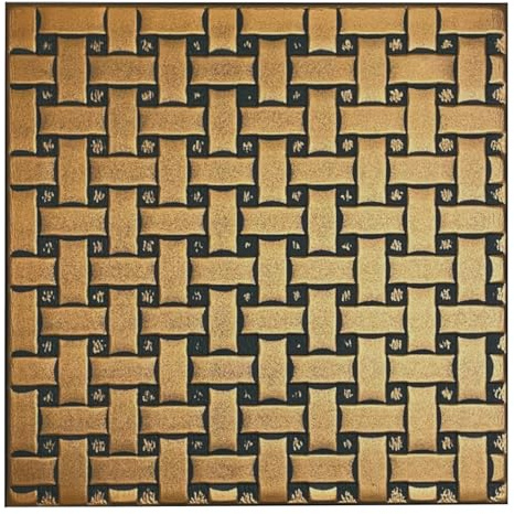 Lot de 12 panneaux 3D, panneaux en polystyrène, panneaux de plafond rétro, panneaux muraux 3D, décorations, plafonds, revêtement mural vintage, 3 mm d'épaisseur, 50 x 50 cm / ‎‎3 m² - 12 pièces