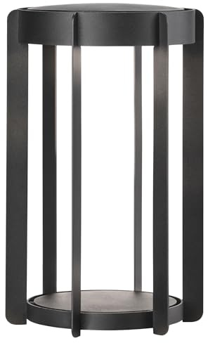 Zone Denmark Firefly Lantern – LED Laterne Outdoor mit Griff – Dimmbar über Touch-Funktion – Kippbare Oberseite – Ø 19 x 30 cm – Schwarz
