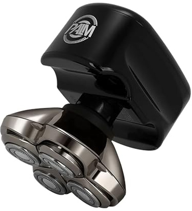 Skull Shaver Palm Pro MX5 Rasoir Visage et Tête - Sans Fil, Rechargeable, Utilisation Humide ou Sèche - Rasoir Électrique Homme, Charge USB - Kit Soin Homme - Lame Carver 4 Head Pro, Écran LCD