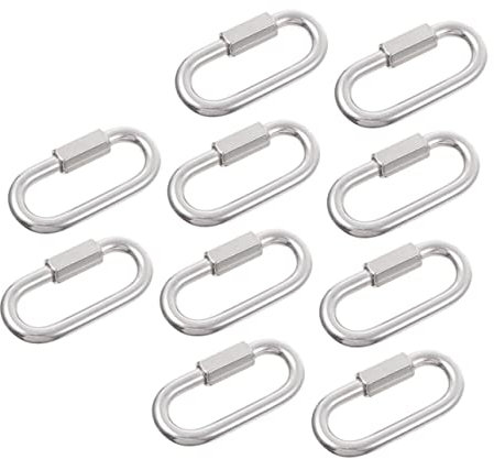ULTECHNOVO 10pcs Quick Connect Ring Chain Hook Stainless Steel for Hammock Swing Trailer Camping