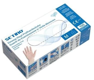 Generico 1000 Guanti in VINILE trasparente da grammi 5 - TG M - 1000 PZ