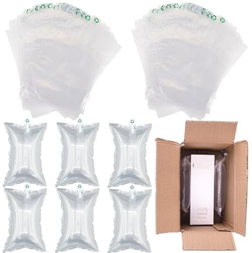 Luftpolsterkissen,200pcs Luftkissen mit Luftpumpe,Luftpolster,Luftpolsterkissen Luftkissen,Füllmaterial Paket,Lufttaschen Polstermaterial Luftpolster,für Transportverpackungen,Keine Öffnungsfülung