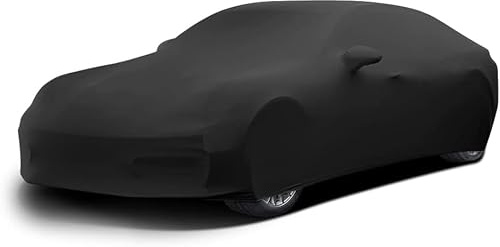 BHIEE Autoabdeckung Indoor Stretch Stoff Autoplane Staubschutz Elastischer Abdeckung Kompatibel mit 911 für Autogarage Innenbereich, Tiefgarage, Autoausstellung, Schwarz