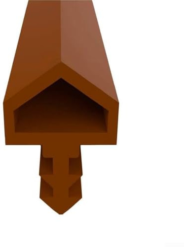 Joint d'étanchéité de porte en caoutchouc pour isoler les portes coulissantes en bois et dans n'importe quel espace (marron) - 5 m