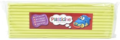 Plasticine 400g, Neon Gelb, Modelliermasse für Animatoren und Modellbauer, leicht zu formen, ideal für Skulpturen, Modelle und Stop-Motion