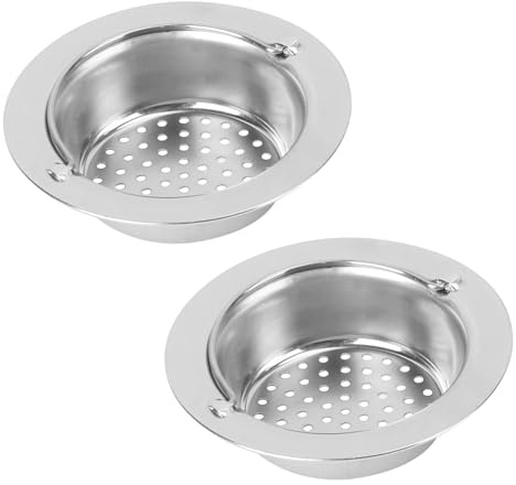 LOORGVEL 2 Pcs Panier Filtre d'Évier Passoire de Salle de Bain Acier Inoxydable Récupère Débris Adapté Éviers Mitigeurs la Cuisine Salle de Bain