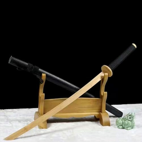 HJHUUA Bokken Fatto a Mano da 100 cm,Spada da Samurai in bambù Naturale,Katana Tradizionale Giapponese in Legno per Regalo,Pratica di Kendo,Collezione,Esposizione,Cosplay
