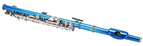 Piccolo Flöte Cupronickel, hochwertiges Design, Blaulacke + E-Ton, 6-Löcher-Design, für Anfänger, Kinder, Jugendliche und Hobbymusiker
