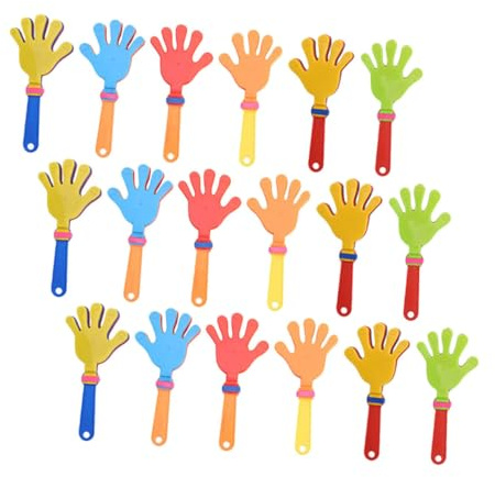 VILLFUL 24 piezas Unidades de Manos Aplaudidoras de Plástico Coloridas Generadoras de Ruido Portátiles para Animar Eventos Deportivos Fiestas y Celebraciones con Sonido y Diseño Duradero