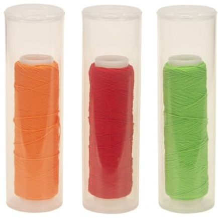 MoSundi Cuerda elástica para pesca con mosca, nailon grueso, 0,4 mm, 30 m, para señuelo de cangrejo, verde/rojo/amarillo claro, 1/3 piezas