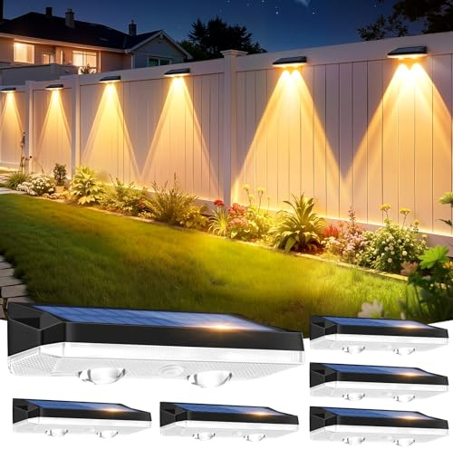 VIIIVA 6 Stück Solarlampen für Außen Garten, Solar Wandleuchte Aussen | 13 Farbmodi RGB Solar Led Aussenleuchte, IP65 Wasserdicht, Solarleuchten für Aussen Gartendeko,Balkon,Terrasse,Treppen,Zaun