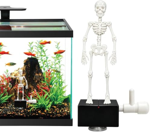 Dekorativ dansande skelett akvariebubbler Dynamisk Halloween-Skelettbubbler