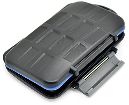 JJC - Estuche Impermeable para Tarjetas de memorias (para Combinaciones: 2 microSD/SDHC, 2 Secure Digital/SDHC/SDXC, 2 memorias USB Pro Duo, 2 xD-Picture Cards